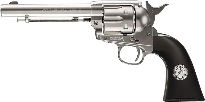 Umarex Colt Peacemaker Revolver Single Action Army Six-Shooter .177 Caliber Air Pistol, Pellet Gun, Black