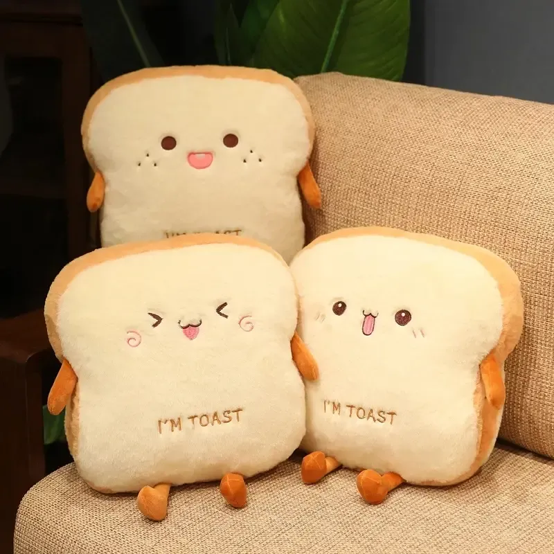 Soft & Cute Rabbit Bread Plush Pillow Warm Hand Cushion, Perfect Holiday Gift for Kids & Decor