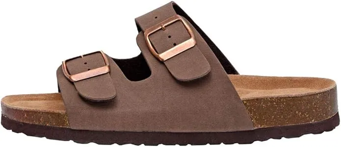 CUSHIONAIRE Women's Lane Cork Footbed Sandal With +Comfort