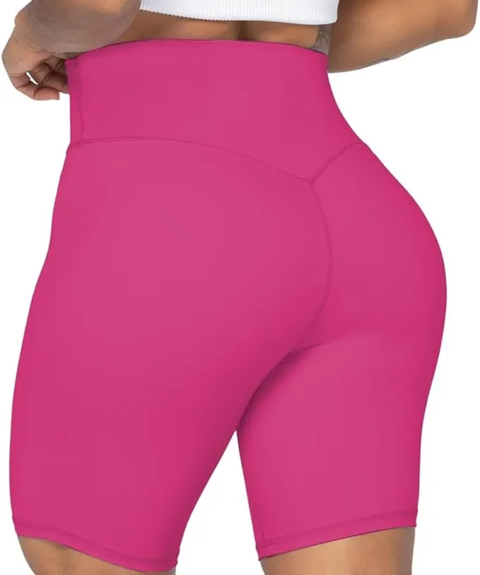 Sunzel No Front Seam High Waist Biker Shorts for Women, Squat Proof Yoga Workout Gym Bike Shorts
