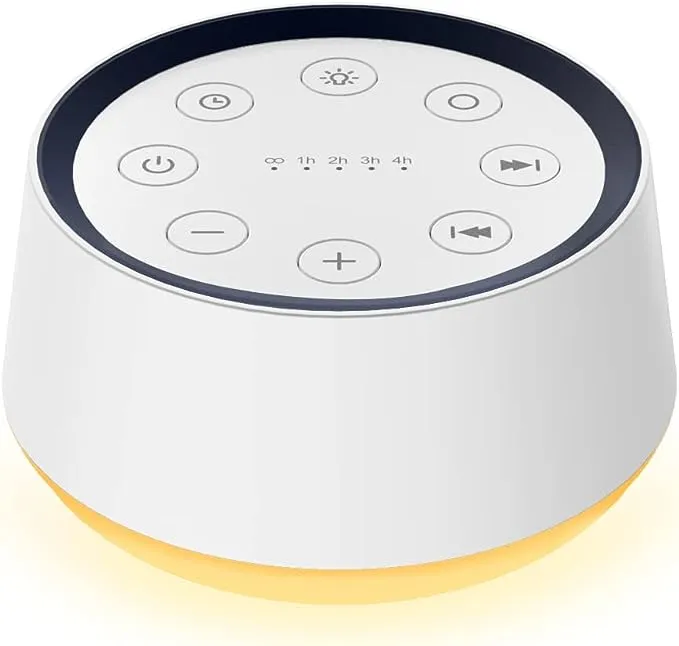 Sound Machine with 30 Soothing Sounds 12 Colors Night Light White Noise Machine for Adults Baby Kids Sleep Machines Memory Function 36 Volume Levels 5 Timers for Home Office Travel