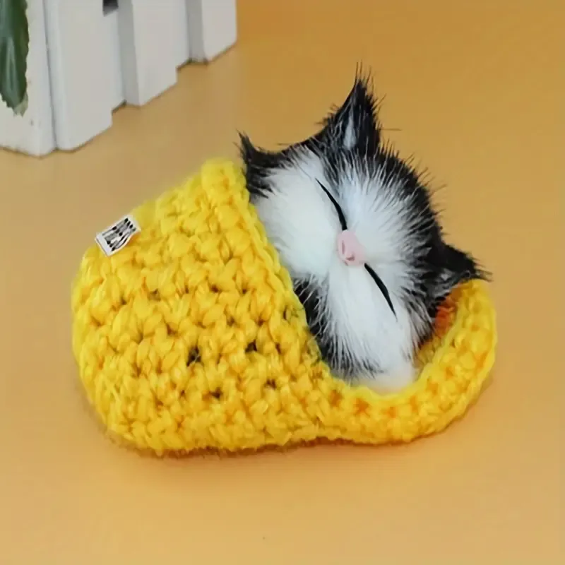 Adorable Plush Sleeping Cat Toy - Realistic Design - Soft & Cuddly - Perfect Kid's Gift for Birthdays & Holidays