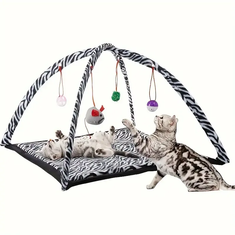 Engaging Cat Activity Center with Rocking Play Mat, Sisal Scratch Pad, & Interactive Toys – Ideal for Cats and Kittens